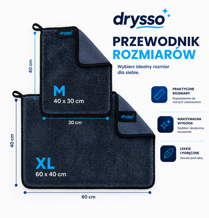 DRYSSO Ręcznik z Mikrofibry Bez Smug