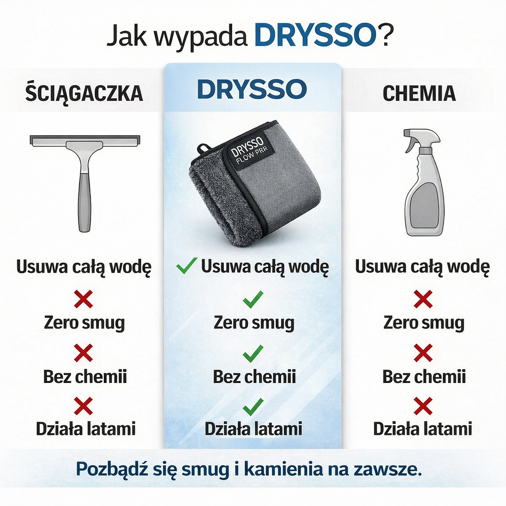 DRYSSO Ręcznik z Mikrofibry Bez Smug